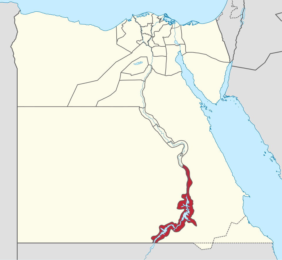 خريطة موقع أسوان على مصر