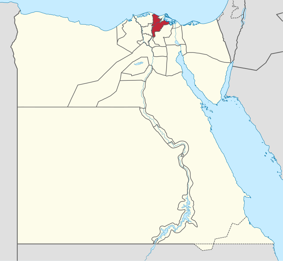 خريطة موقع الدقهلية على مصر