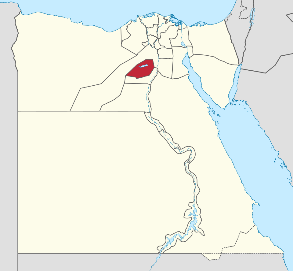 خريطة موقع الفيوم على مصر