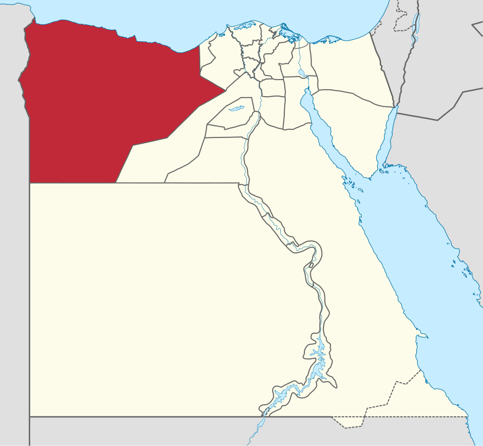 خريطة موقع مطروح على مصر