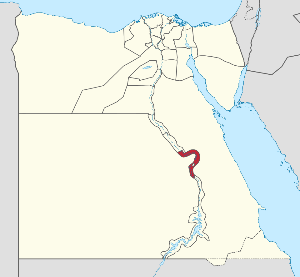 خريطة موقع قنا على مصر