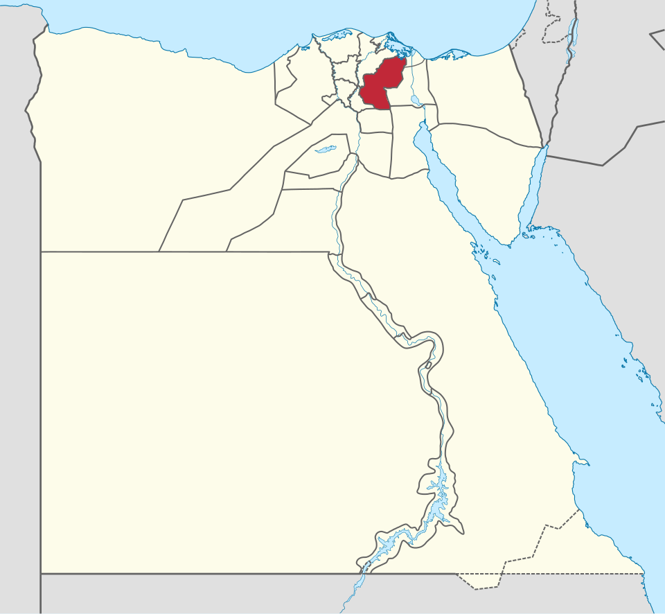 خريطة موقع الشرقية على مصر