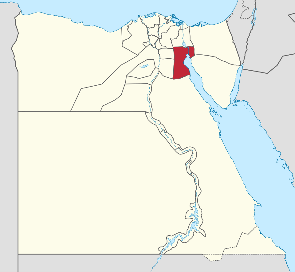 خريطة موقع السويس على مصر